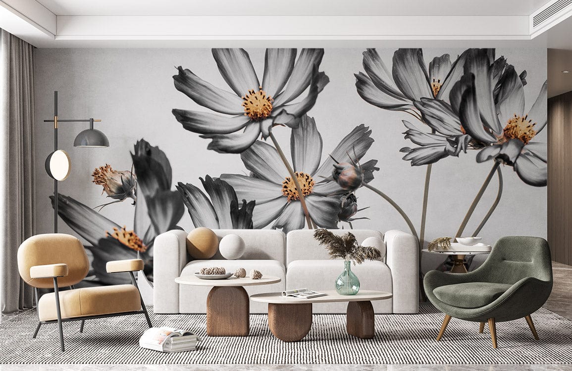 Papier Peint Mural Fleur d’Encre - Le meilleur Papier peint panoramique Sur mesure