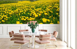 Salle à manger moderne avec mural fleurs et papier peint panoramique - Vignette | Mr Papier Peint