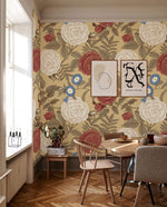 Papier peint mural Fleurs blanches et rouges - Vignette | Mr Papier Peint