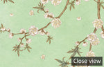 Peint mural fleurs Jardin Secret en Vert et Bois - Vignette | Mr Papier Peint