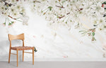 Papier peint mural fleurs de poirier élégance et nature en peinture murale - Vignette | Mr Papier Peint