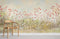 Peinture murale fleurs avec chaise en bois clair dans le papier peint mural Papier Peint Mural Fleurs de Printemps II