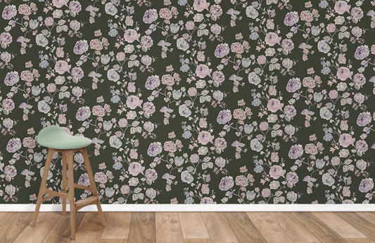 Papier peint mural Fleurs Déchiquetées - Le meilleur Papier peint panoramique Sur mesure