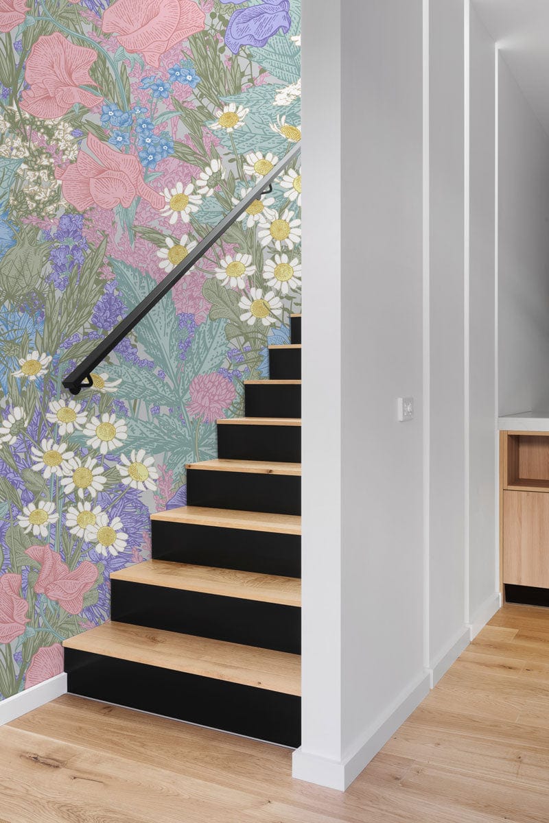 Papier peint mural Fleurs denses et rêveuses - Le meilleur Papier peint panoramique Sur mesure