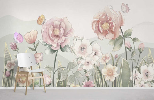 Papier peint mural Fleurs des Champs - Le meilleur Papier peint panoramique Sur mesure