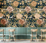 Papier peint mural Fleurs Dorées - Vignette | Mr Papier Peint