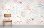 Papier Peint Mural Fleurs Géométriques Japonaises II - Vignette | Mr Papier Peint