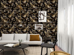 Papier peint mural Fleurs & Oiseaux sur fond noir - Vignette | Mr Papier Peint