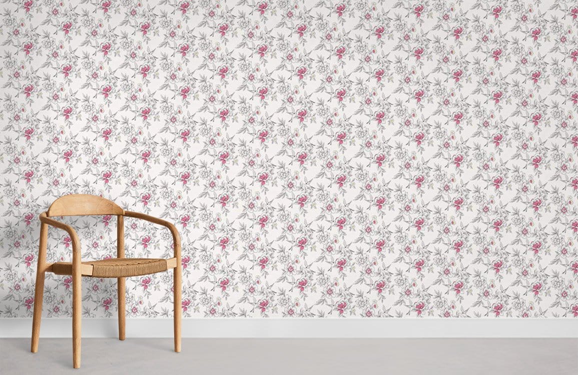 Papier peint mural Fleurs Répétées - Le meilleur Papier peint panoramique Sur mesure