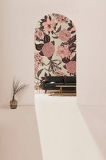 Papier Peint Mural Fleurs Roses Rétro - Vignette | Mr Papier Peint