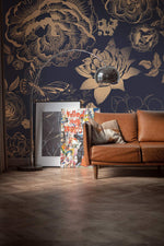Papier peint mural fleurs vintage dorées pour une élégance intemporelle - Vignette | Mr Papier Peint