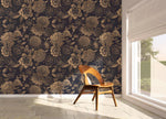 Papier peint mural fleurs vintage dorées pour une élégance intemporelle - Vignette | Mr Papier Peint