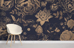 Papier peint mural fleurs vintage dorées pour une élégance intemporelle - Vignette | Mr Papier Peint
