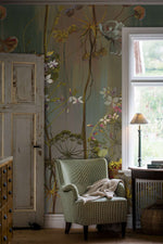 Peint mural fleurs vintage pour une chambre étreinte de sérénité - Vignette | Mr Papier Peint