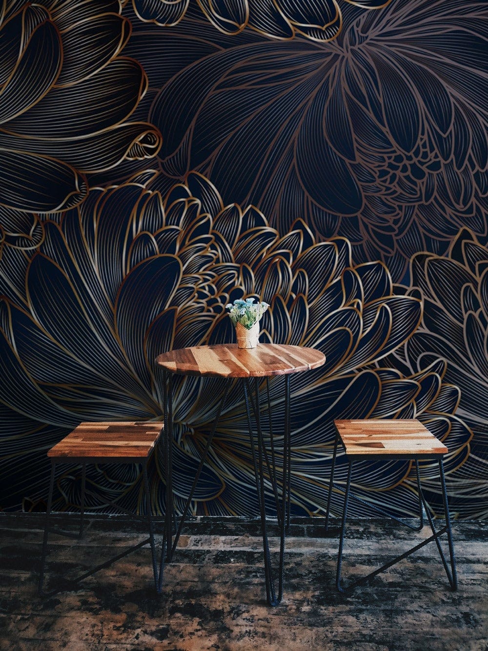 Papier peint mural floral 3D - Le meilleur Papier peint panoramique Sur mesure