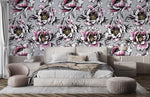 Papier peint mural floral monochrome moderne - Vignette | Mr Papier Peint