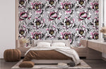 Papier peint mural floral monochrome moderne - Vignette | Mr Papier Peint