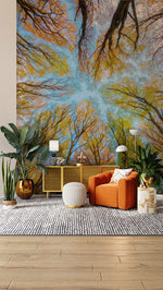 Papier peint mural forêt Évasion colorée sous un ciel infini - Vignette | Mr Papier Peint