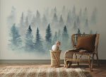 Papier peint panoramique Forêt Brumeuse élégance et nature immersive - Vignette | Mr Papier Peint