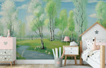 Papier peint mural Forêt de bouleaux sereine - Vignette | Mr Papier Peint