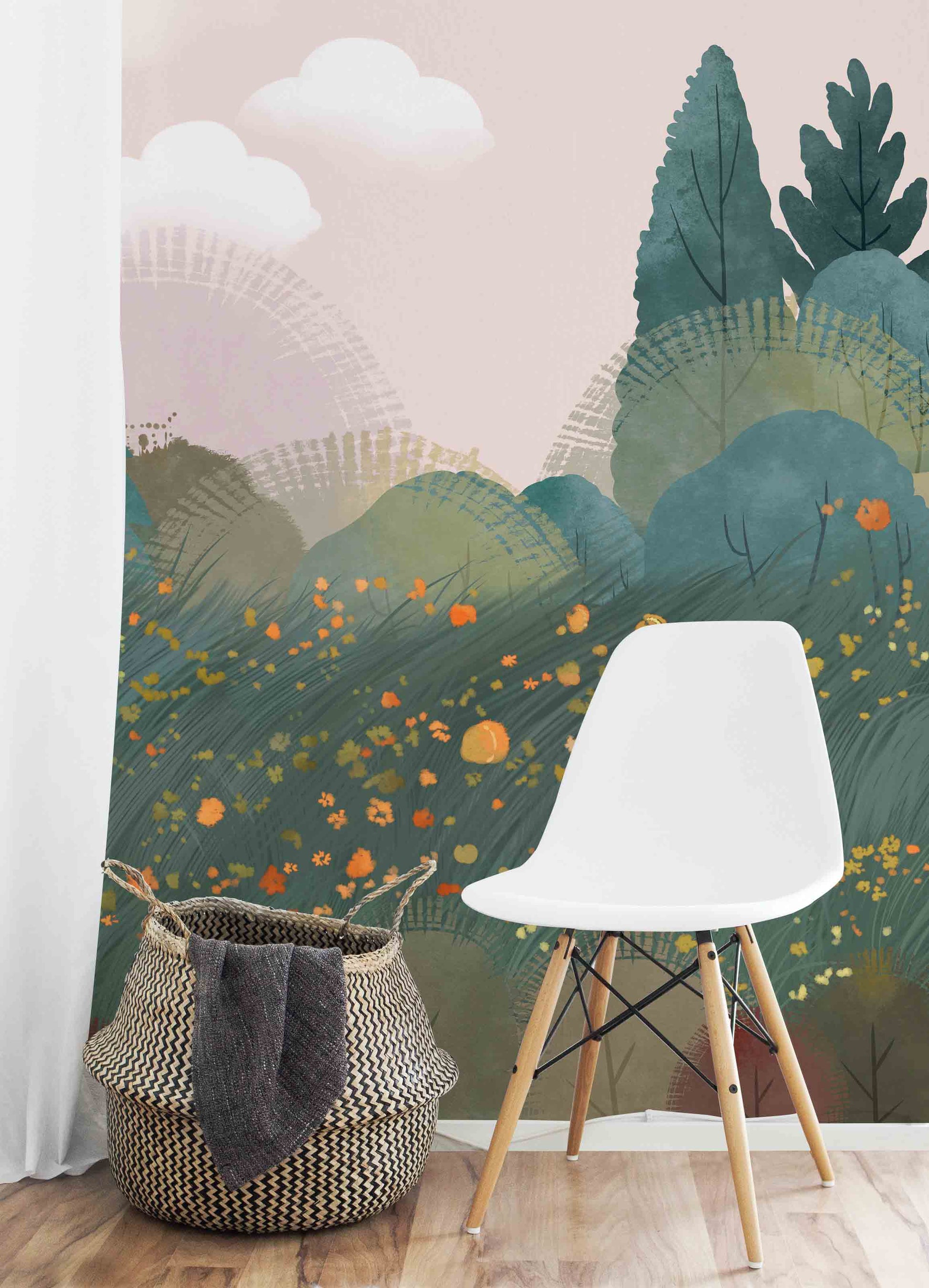 Papier peint mural Forêt de dessins animés - Le meilleur Papier peint panoramique Sur mesure