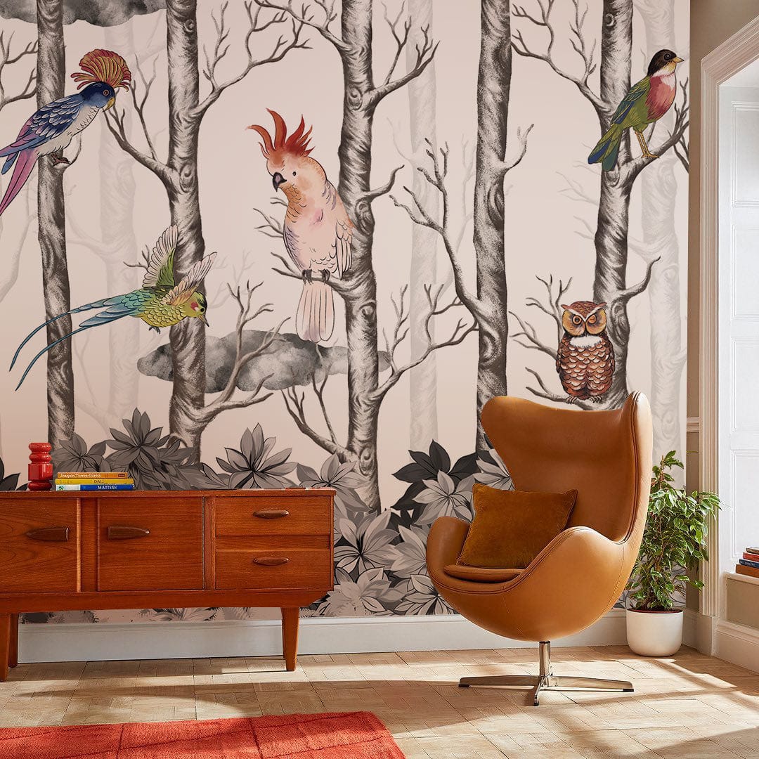 Papier peint mural Forêt des Oiseaux II - Le meilleur Papier peint panoramique Sur mesure