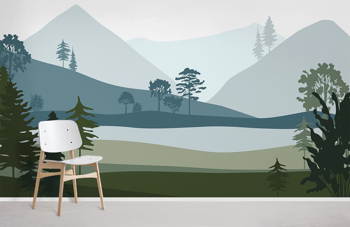 Papier peint mural Forêt des Ombres - Le meilleur Papier peint panoramique Sur mesure