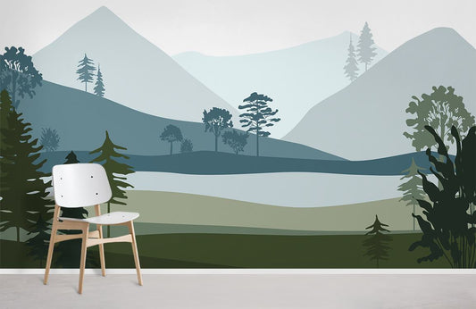 Papier peint mural Forêt des Ombres - Le meilleur Papier peint panoramique Sur mesure