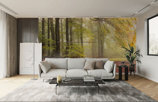 Papier peint mural Forêt en Automne - Le meilleur Papier peint panoramique Sur mesure