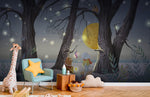 Papier Peint Mural: Forêt Enchantée et Animaux Nocturnes - Vignette | Mr Papier Peint