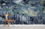 Mural Forêt Nocturne une œuvre d’art entre ombre et lumière lunaire - Vignette | Mr Papier Peint