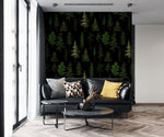 Papier peint mural forêt vert foncé - Vignette | Mr Papier Peint