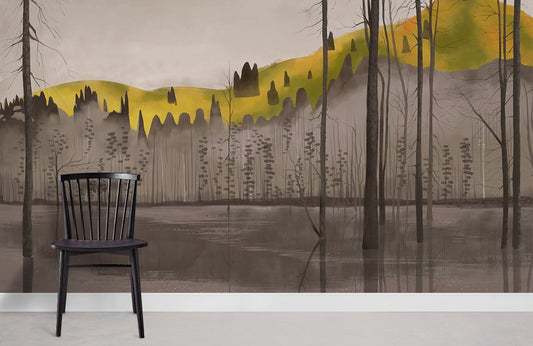 Papier Peint Mural Forêts et Collines - Le meilleur Papier peint panoramique Sur mesure