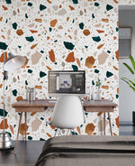 Peinture murale fragments de papier peint mural esprit Terrazzo poétique - Vignette | Mr Papier Peint