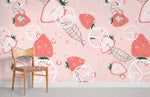 Papier Peint Mural Fraises à la Menthe - Vignette | Mr Papier Peint