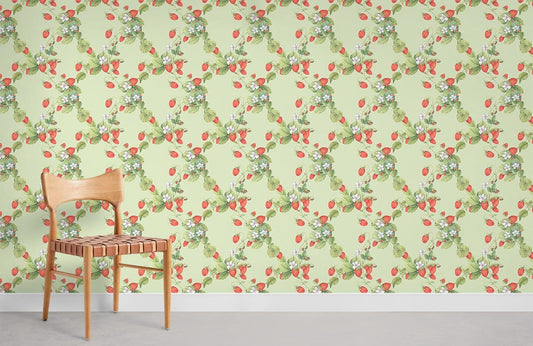 Papier peint mural Fraises Fraîches II - Le meilleur Papier peint panoramique Sur mesure
