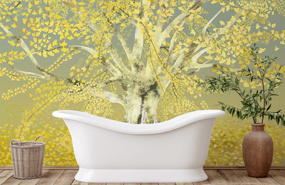 Papier peint mural Ginkgo Tree II - Le meilleur Papier peint panoramique Sur mesure