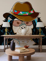 Mural Gorille Cowboy Esprit Sauvage et Aventure sur Papier Peint Mural - Vignette | Mr Papier Peint