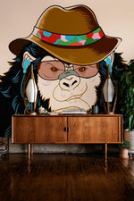 Mural Gorille Cowboy Esprit Sauvage et Aventure sur Papier Peint Mural - Vignette | Mr Papier Peint