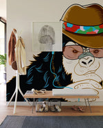 Mural Gorille Cowboy Esprit Sauvage et Aventure sur Papier Peint Mural - Vignette | Mr Papier Peint