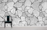 Papier peint mural effet fissuré Nuances de gris et élégance texturée - Vignette | Mr Papier Peint