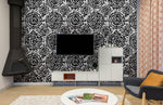 Papier peint mural grunge cercle noir et blanc audace artistique - Vignette | Mr Papier Peint