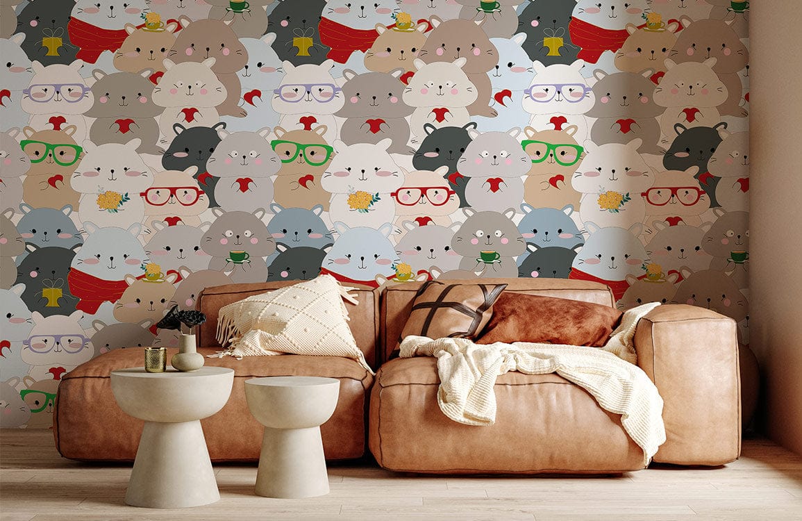 Papier peint mural Hamsters Logy - Le meilleur Papier peint panoramique Sur mesure