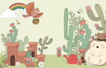 Mural Hérisson Désert et Cactus Évasion Naturelle - Vignette | Mr Papier Peint