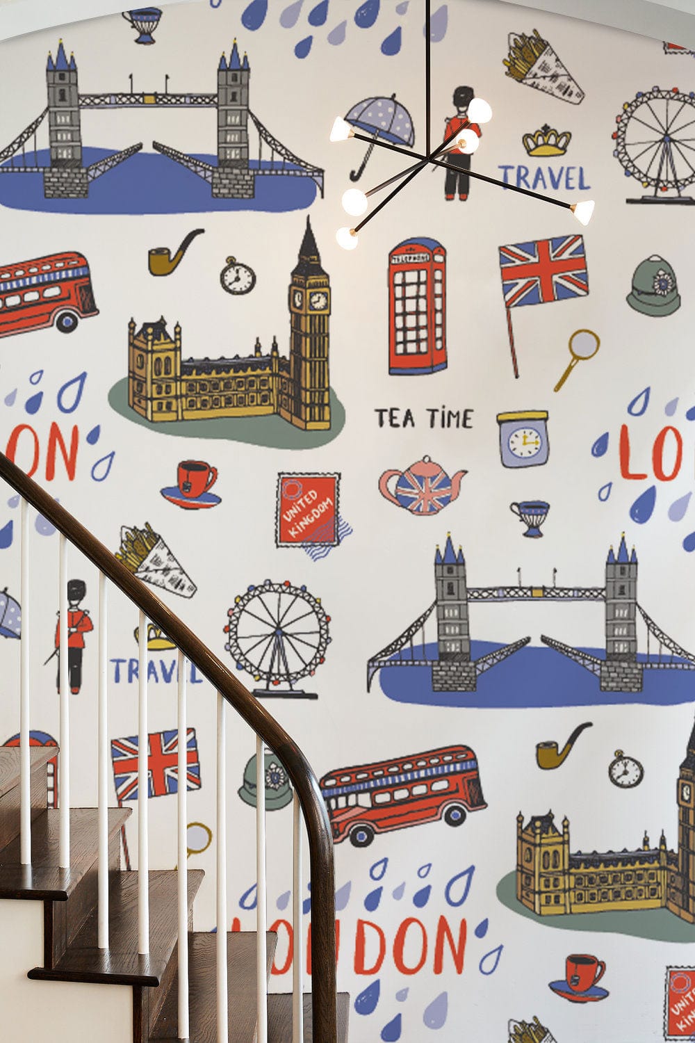 Papier peint mural Heure du thé à Londres - Le meilleur Papier peint panoramique Sur mesure