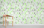 Papier peint mural hexagone vert - Vignette | Mr Papier Peint