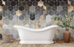 Papier peint mural hexagones dorés - Vignette | Mr Papier Peint