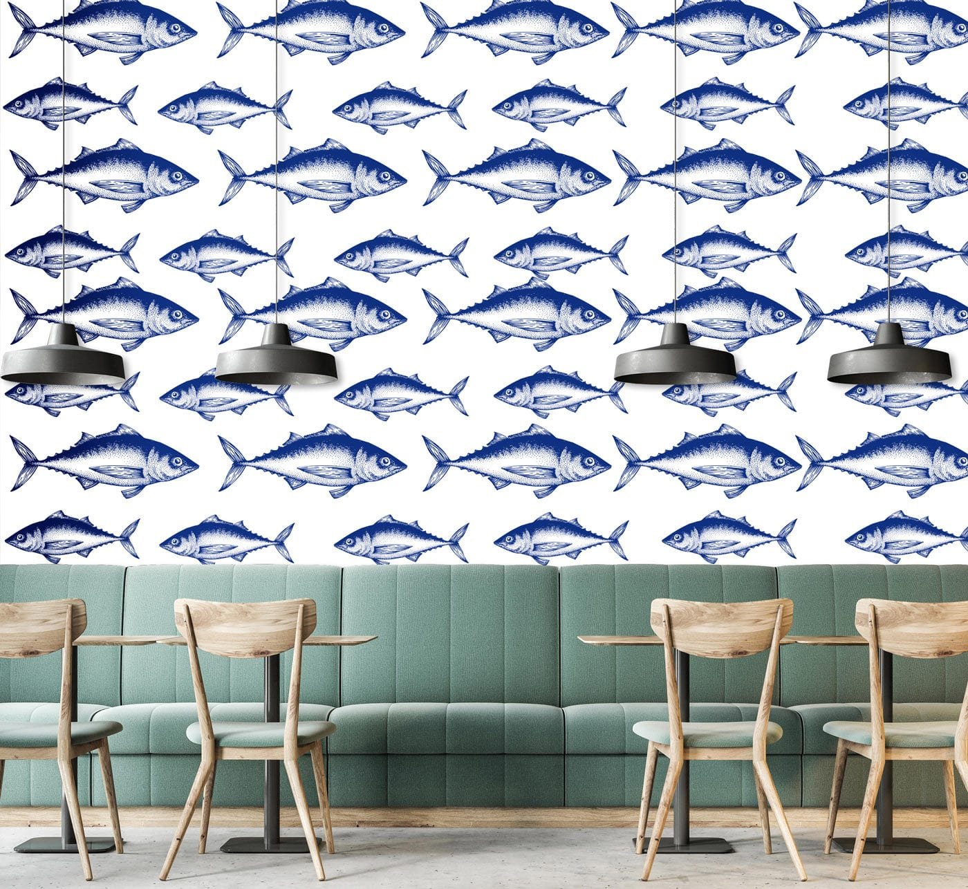 Papier Peint Mural Hippie Fish - Le meilleur Papier peint panoramique Sur mesure