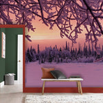 Papier peint mural Hiver Violet - Vignette | Mr Papier Peint