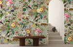 Papier peint mural botanique et animalier en palette sourde - Vignette | Mr Papier Peint